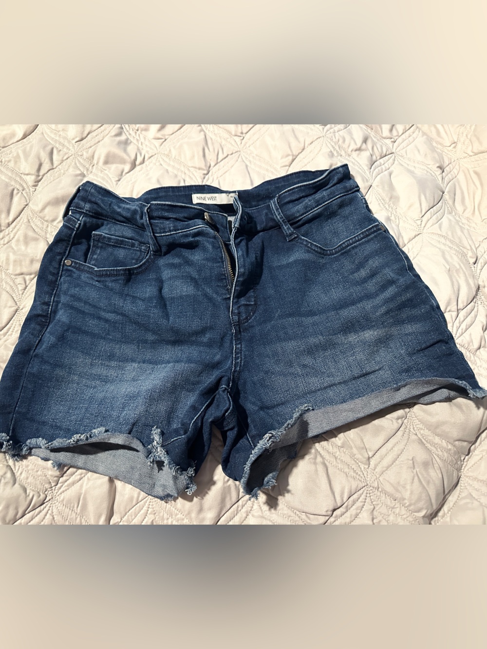 Nine West Medium Blue Denim Shorts